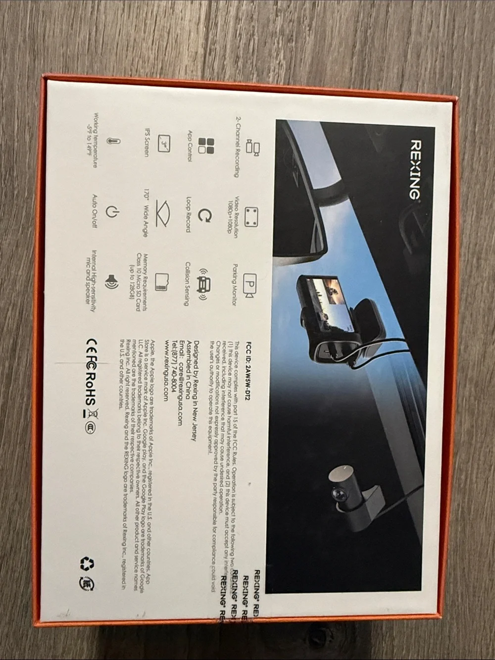 Front and rear dash camera